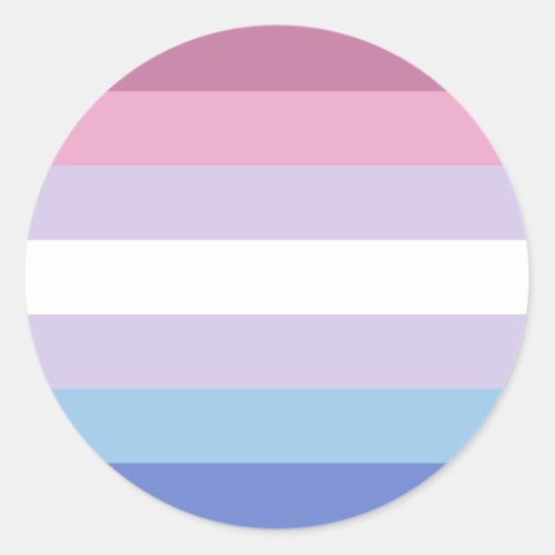 Bigender Pride Flag Classic Round Sticker