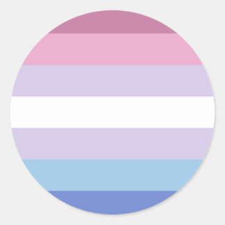 Bigender Pride Flag Classic Round Sticker