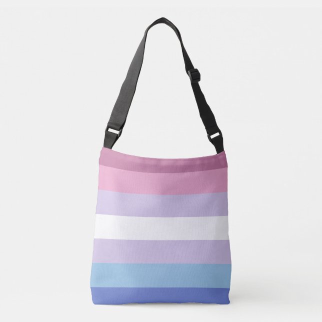 Bigender Pride Flag Crossbody Bag (Front)