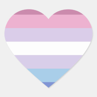 Bigender Pride Flag Heart Sticker