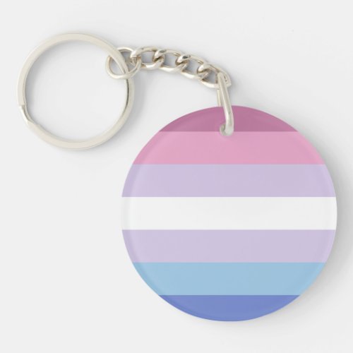 Bigender Pride Flag Keychain