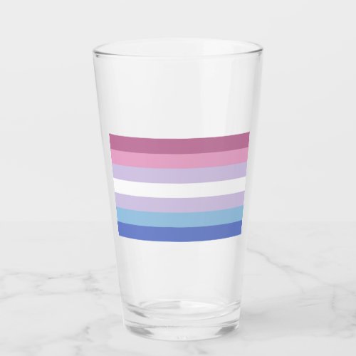 Bigender Pride Glass
