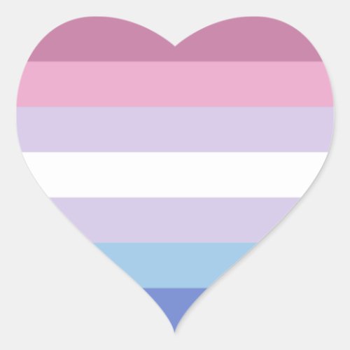 Bigender Pride Heart Sticker