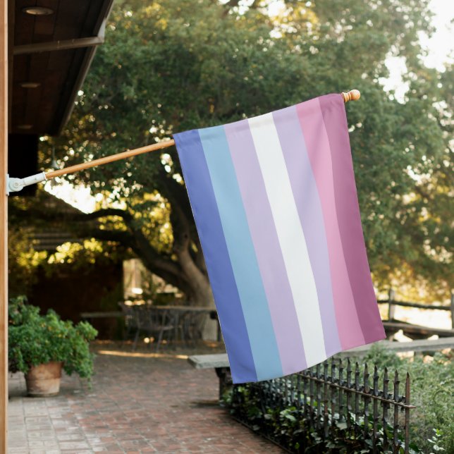 Bigender Pride House Flag (In SItu)