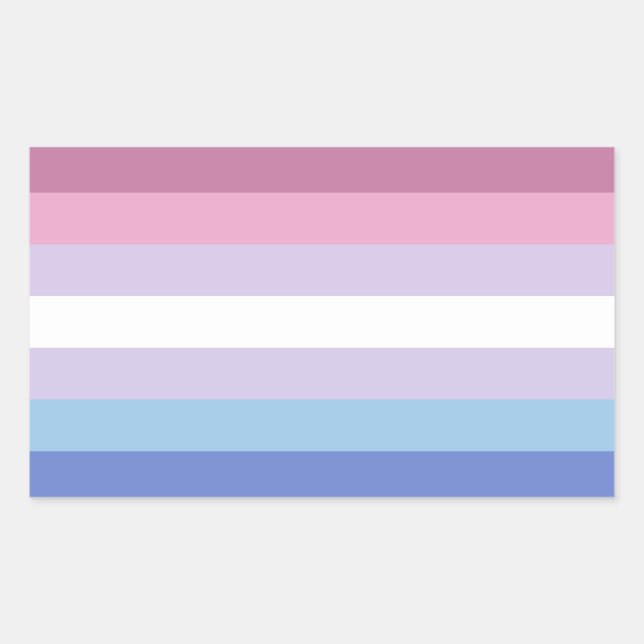 Bigender Pride Rectangular Sticker (Front)