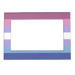 Bigender Pride, Striped Print, LGBTQ Pride Magnetic Frame