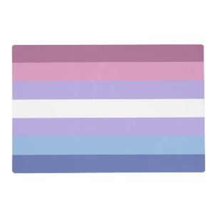 Bigender Pride, Striped Print, LGBTQ Pride Placemat