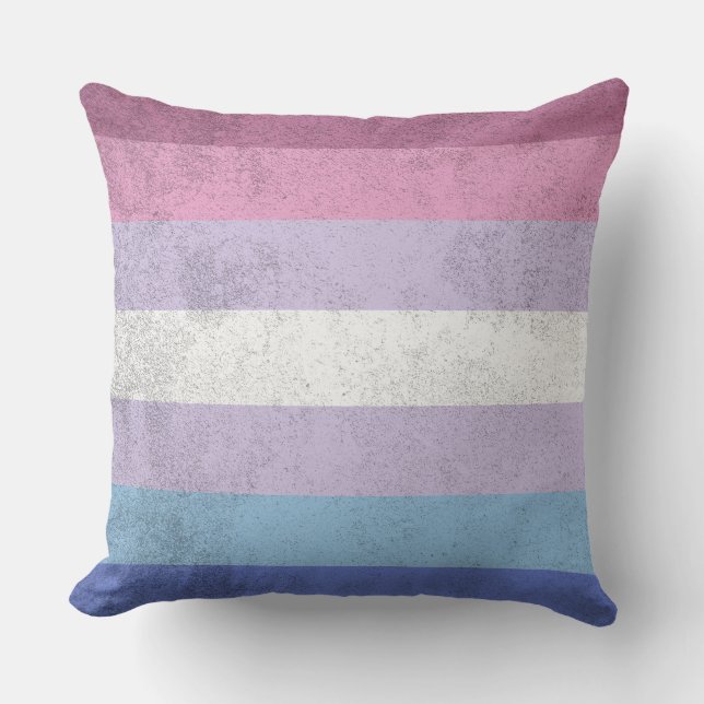 Bigender Throw Pillow (Front)