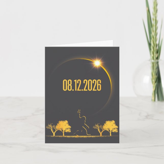 Bigfoot 08.12.26 Total Solar Eclipse 2026  Card (Front)