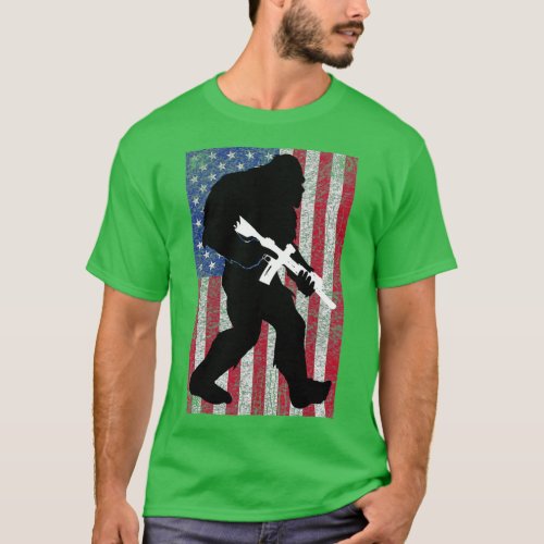 Bigfoot 2nd Amendment Right to Bear Arms Gift for  T_Shirt