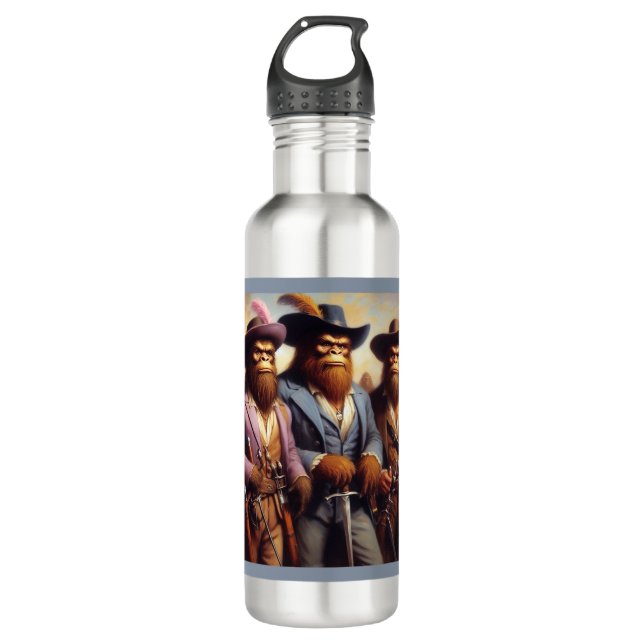 Bigfoot 3 Musketeers Stainless Steel Water Bottle (Front)