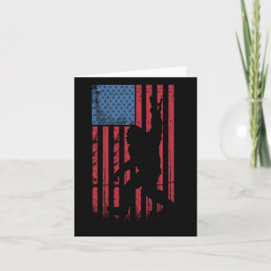 Bigfoot 4th Of July Funny Bigfoot American Usa Fla Card