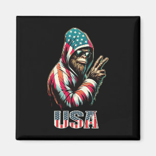 Bigfoot 4th Of July Usa Patriotic Sasquatch Teens  Magnet