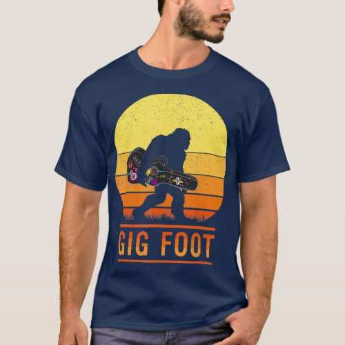 Bigfoot Acoustic Guitar Player Funny Sasquatch T_Shirt