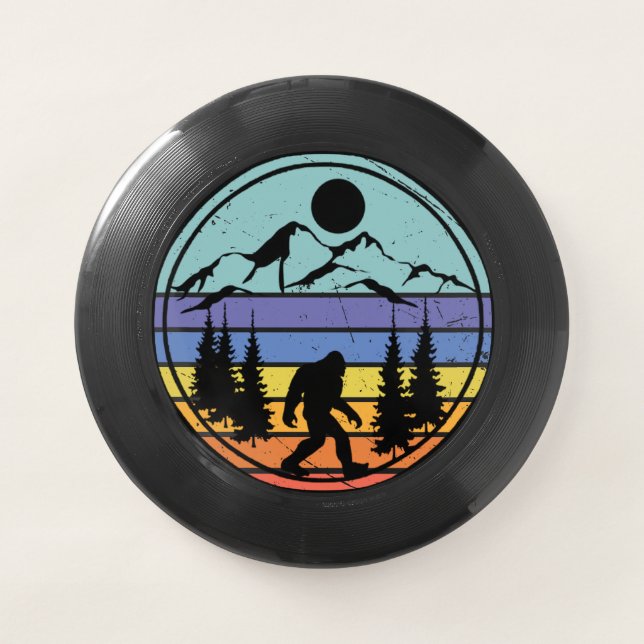 Bigfoot adventure retro style Frisbees (Front)