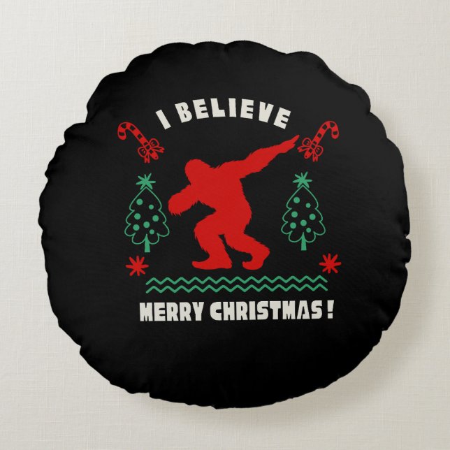  Bigfoot : Ajoutez une touche sauvage à vo Round Pillow (Front)