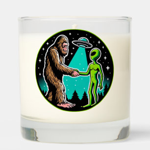 Bigfoot Alien Alliance - Funny Scifi Cryptid Scented Candle