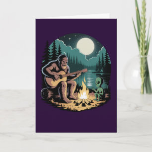 Bigfoot Alien UFO Cryptid Encounter Paranormal Card