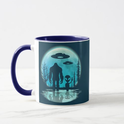 Bigfoot Alien UFO Disclosure Conspiracy Gift Mug