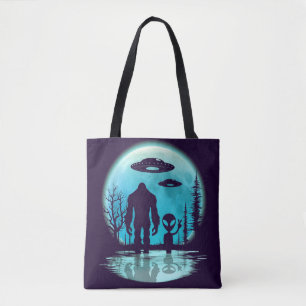 Bigfoot Alien UFO Disclosure Conspiracy Gift Tote Bag