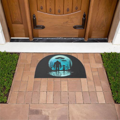 Bigfoot Alien UFO Doormat