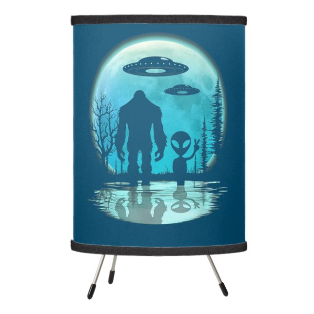Bigfoot Alien UFO Tripod Lamp (Left)