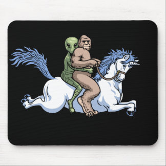 Bigfoot, Alien, Unicorn Mouse Pad