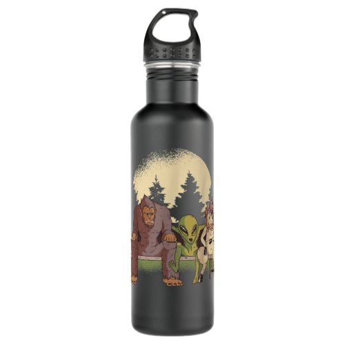 Bigfoot Alien Unicorn Mythical Creatures Yeti Pega Stainless Steel Water Bottle