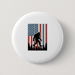Bigfoot American Flag Vintage Vector Shirt Design_ Button