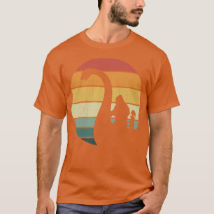 Bigfoot And Alien Riding Loch Ness Monster music T-Shirt