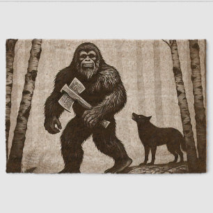 Bigfoot and Birch Tree Fiber Doormat