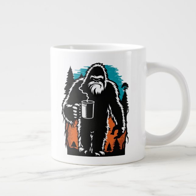 BIGFOOT AND COFFEE  GIANT COFFEE MUG (Right)