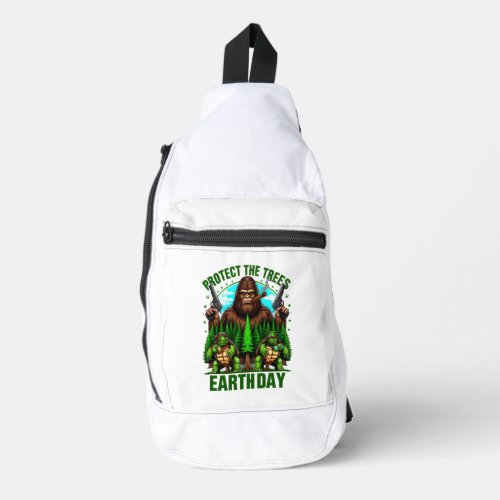 Bigfoot and Two Turtles Armed Encounters Sling Bag