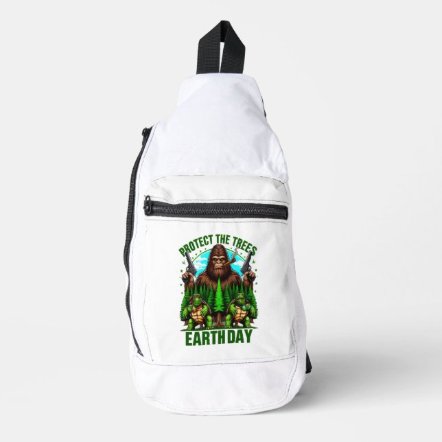 Bigfoot and Two Turtles: Armed Encounters Sling Bag (Front)