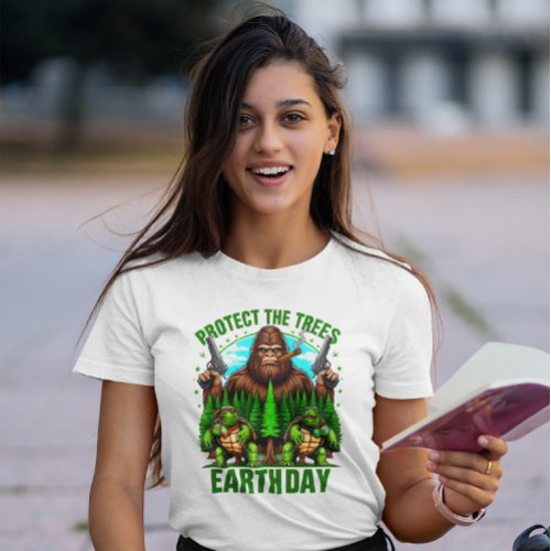 Bigfoot and Two Turtles Armed Encounters T_Shirt