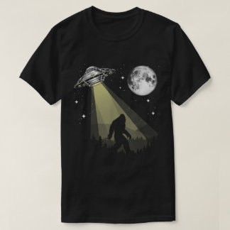 Bigfoot and UFO Under the Moonlight T-Shirt