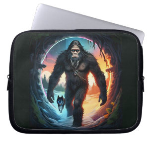 Bigfoot and Wolf Portal Laptop Sleeve