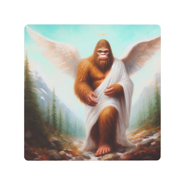 Bigfoot Angel Metal Print (Front)