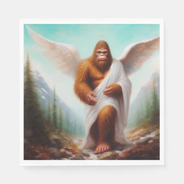 Bigfoot Angel Napkins (Front)