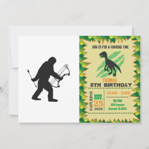 Bigfoot Archer silhouette Invitation