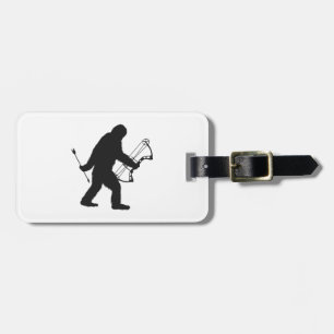 Bigfoot Archer silhouette Luggage Tag
