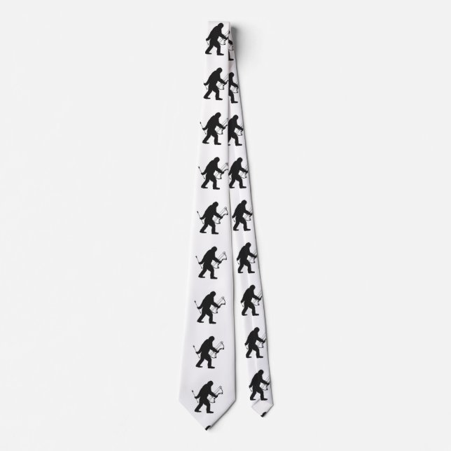 Bigfoot Archer silhouette Neck Tie (Front)