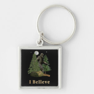 Bigfoot art keychain