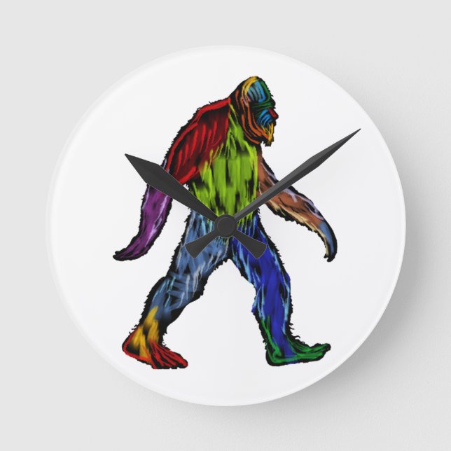 Bigfoot at Large Round Clock (Front)