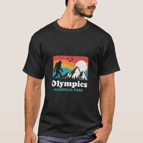 Bigfoot At Olympic National Park Fitted Scoop T_Shirt