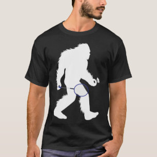 Bigfoot Badminton Player Sasquatch Shuttle T-Shirt