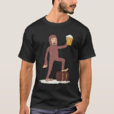 Beer Lover Big Foot Shirt, Yeti Shirt, Hiking Clothes, Mens Funny Tee, Drinking Tee, I Believe Bigfoot Shirt, Yeti Shirt