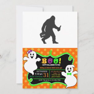 Bigfoot beer silhouette invitation