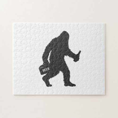 Bigfoot beer silhouette jigsaw puzzle