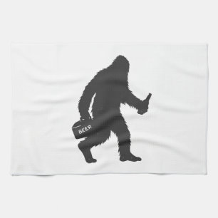 Bigfoot beer silhouette kitchen towel